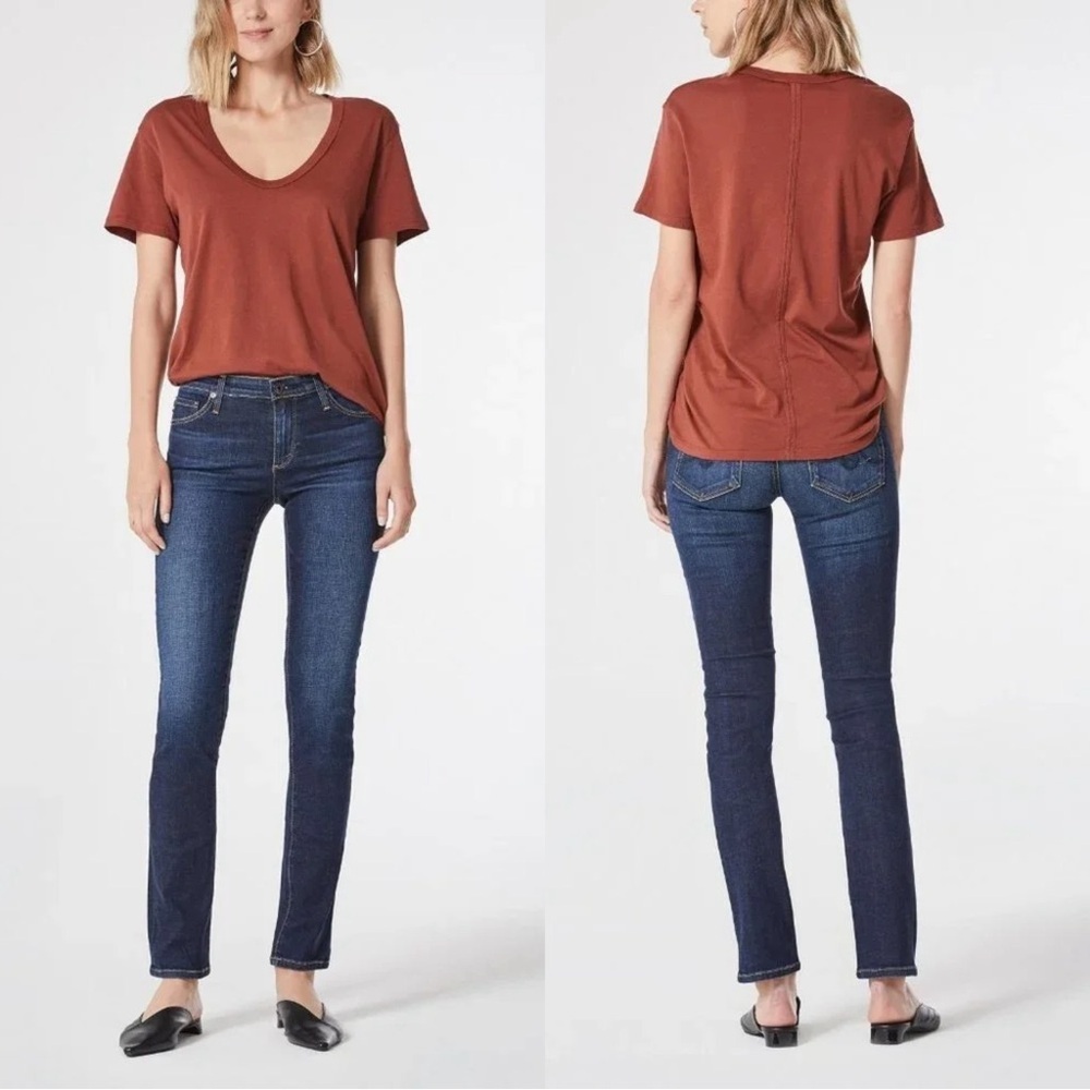 AG • The Harper Essential Straight jean mid rise Interface slim dark wash blue - Picture 6 of 10